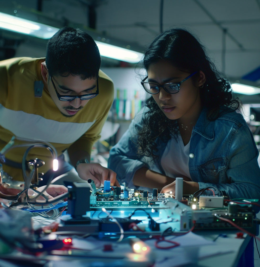 Estudiantes de Ingeniería Electrónica UTEC