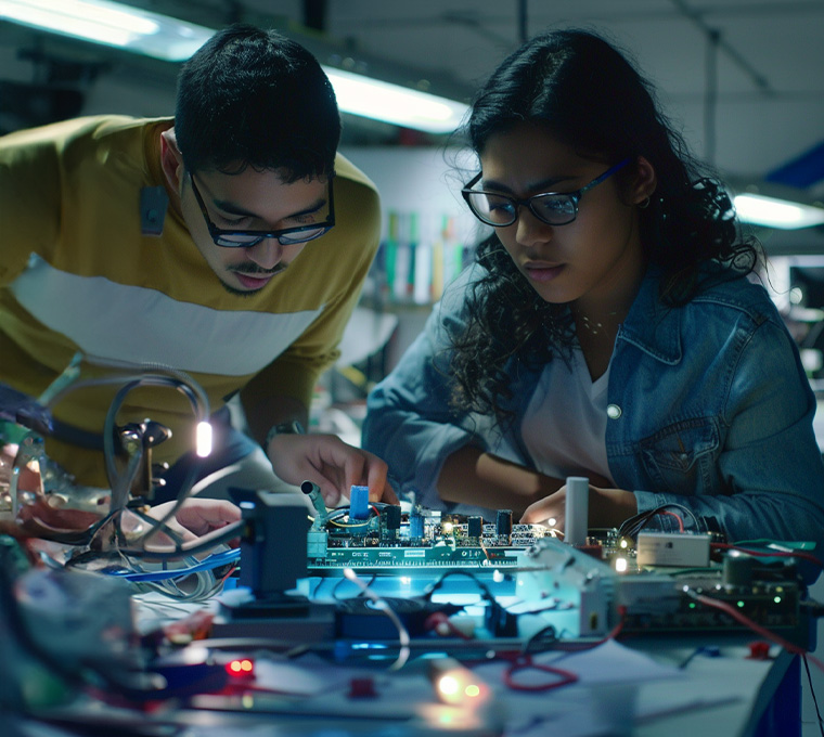 Estudiantes de Ingeniería Electrónica UTEC